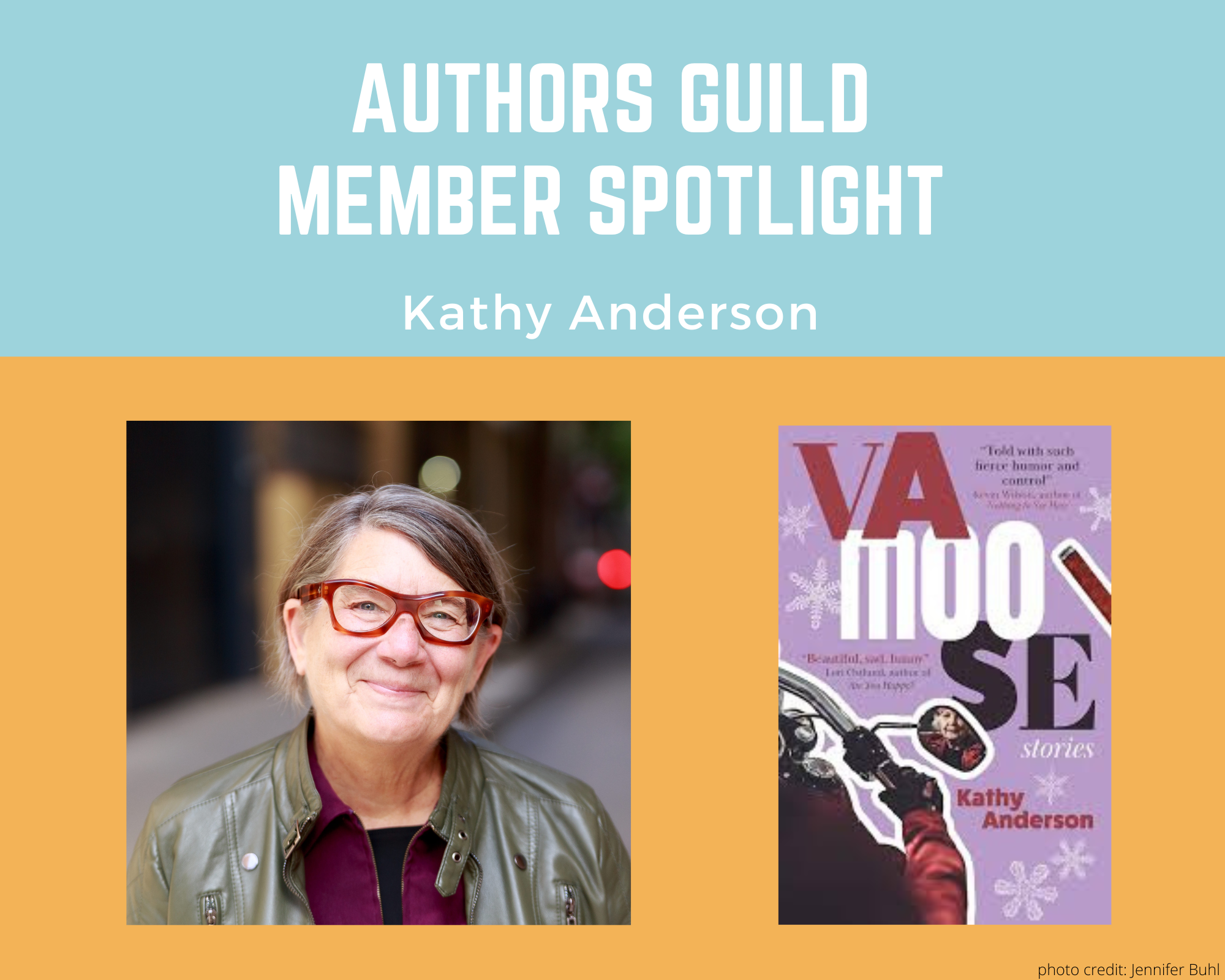 author Kathy Anderson and her book Vamoose