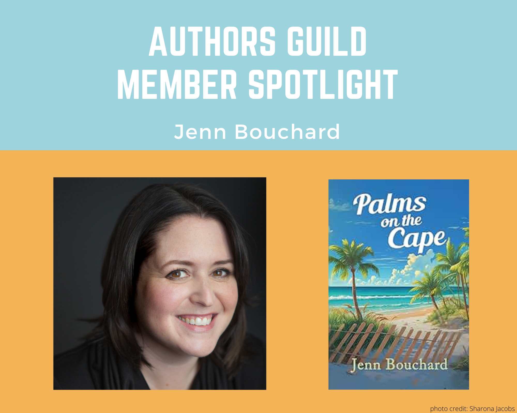 author Jenn Bouchard and her book Palms on the Cape