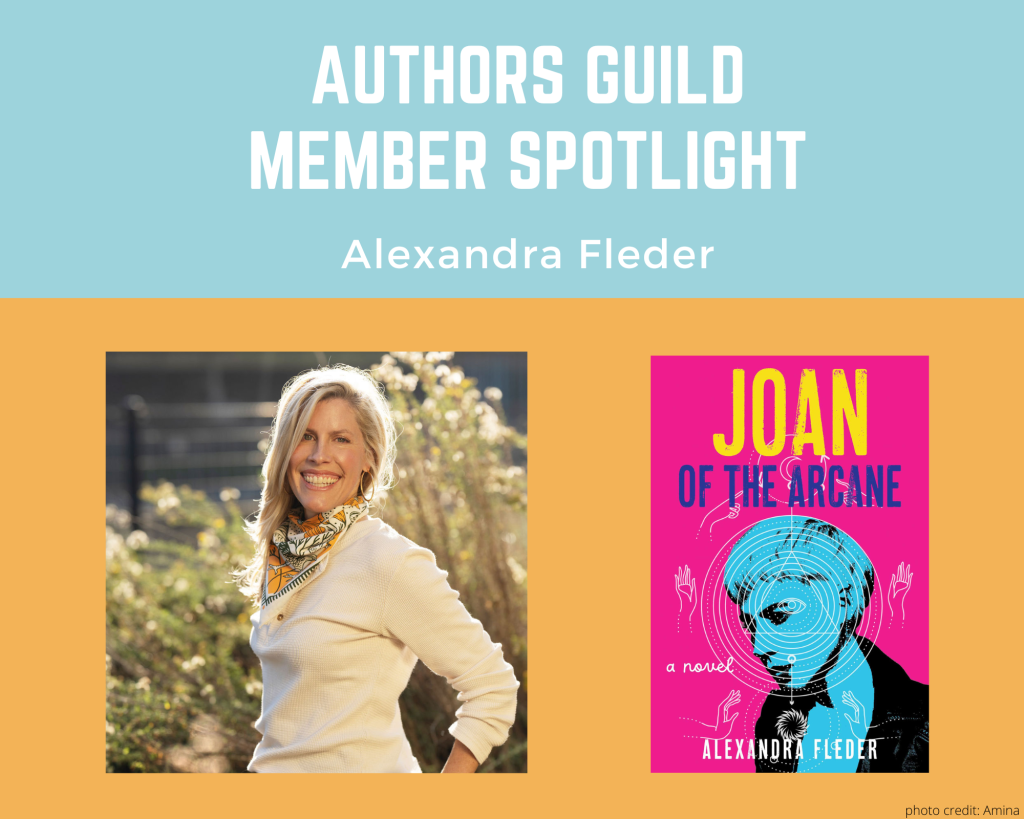 author Alexandra Fleder and her book Joan of the Arcane