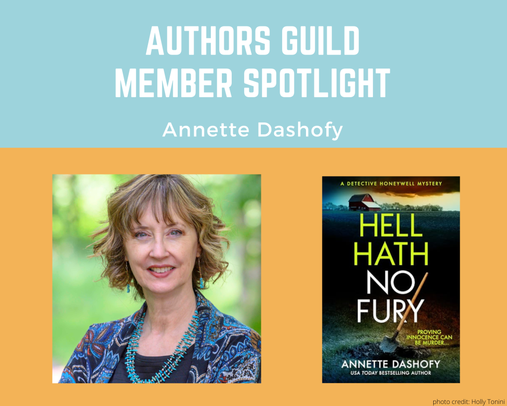 author Annette Dashofy and her book Hell Hath No Fury