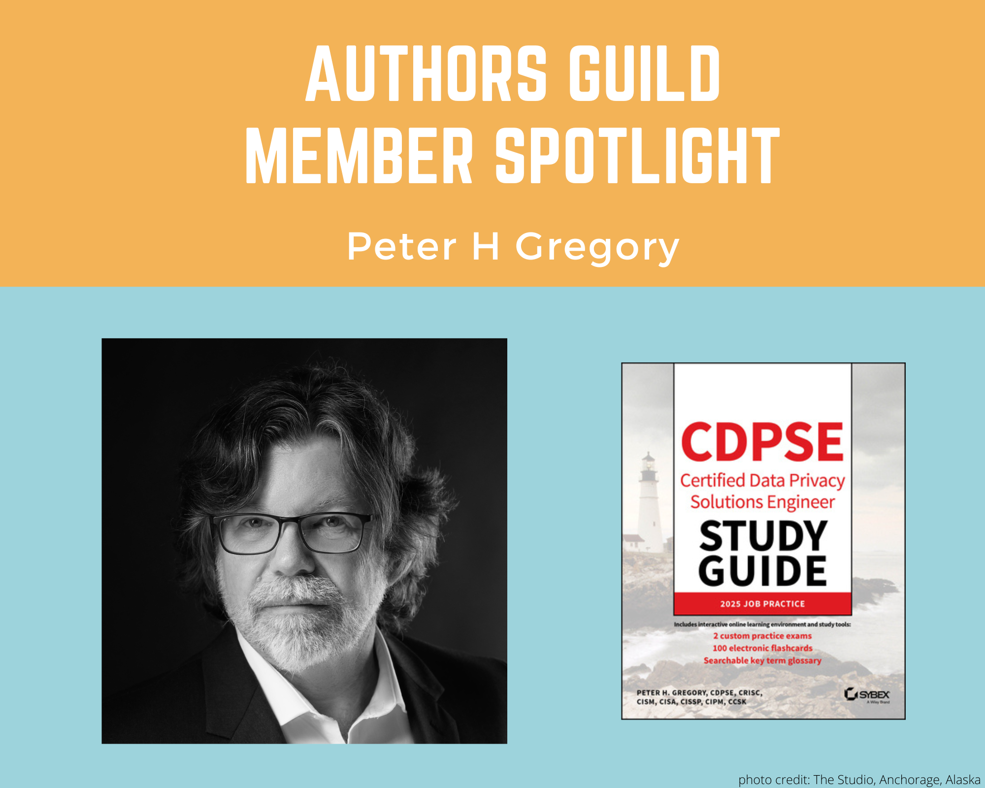 author Peter Gregory and his book CDPSE Certified Data Privacy Solutions Engineer Study Guide