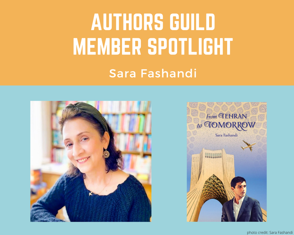 author Sara Fashandi and her book From Tehran to Tomorrow