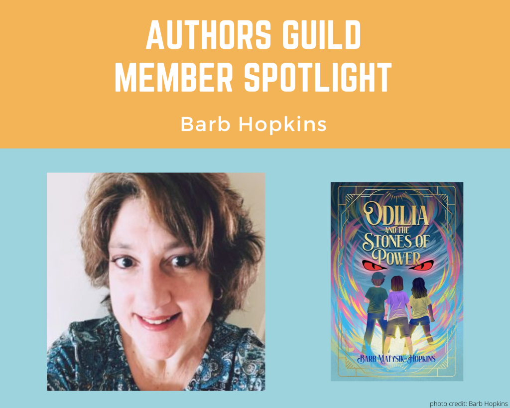 author Barb Hopkins and her book Odilia and the Stones of Power